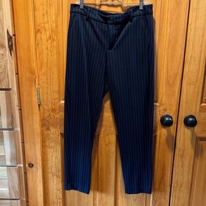 Liverpool Navy Pinstripe Straight Leg Pants